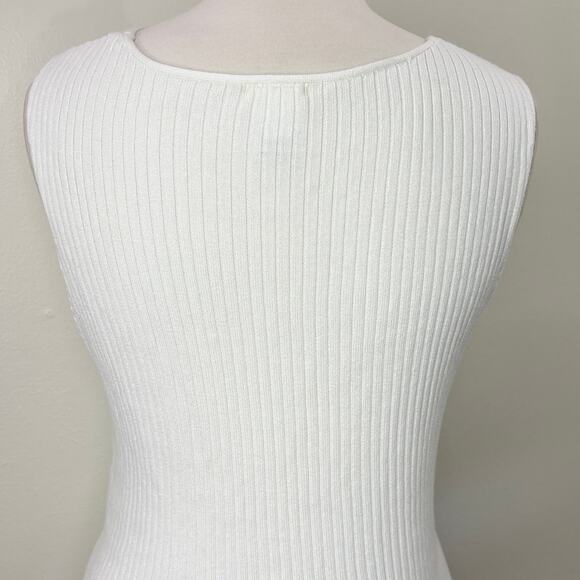 Old Navy Size L Sleeveless Knit Top Y2K Babydoll Perfect Fit Vintage Faux Wrap - Picture 11 of 13